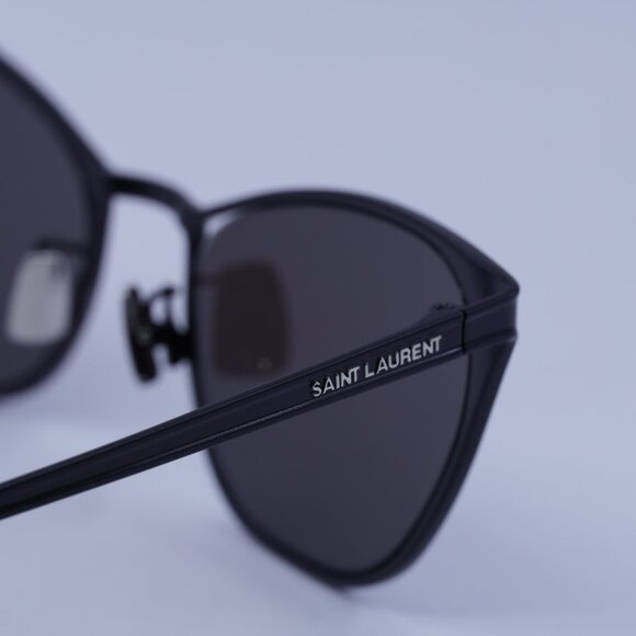 Saint Laurent SL409 002 Sunglasses Black Cat Eye Frame, Black Lenses - Picture 5 of 9